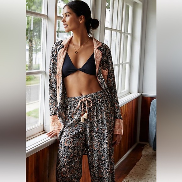 Anthropologie 2 piece pajamas set sz S - Picture 2 of 10